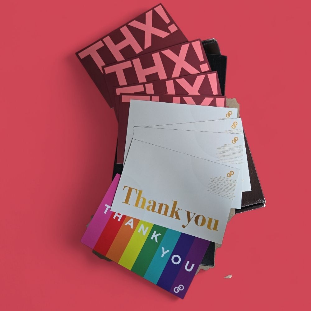 Poshmark 9 Swag Merch Colorful Tone Thank You Cards Office Seller Reseller